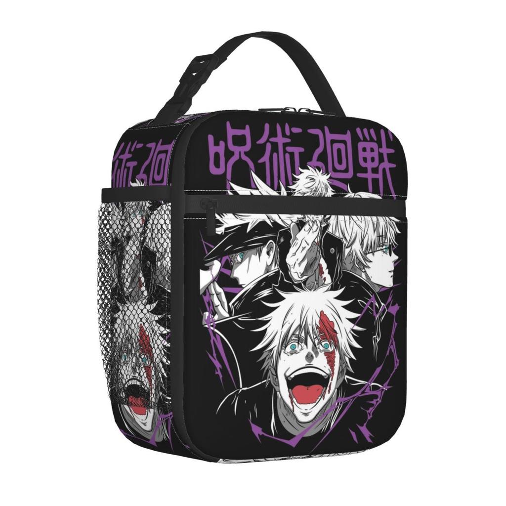 Borsa termica per il pranzo Crazy Sorcerer Gojo Satoru JJK Anime, borsa frigo riutilizzabile ad alta capacità, borsa tote per il pranzo per uomo donna lavoro