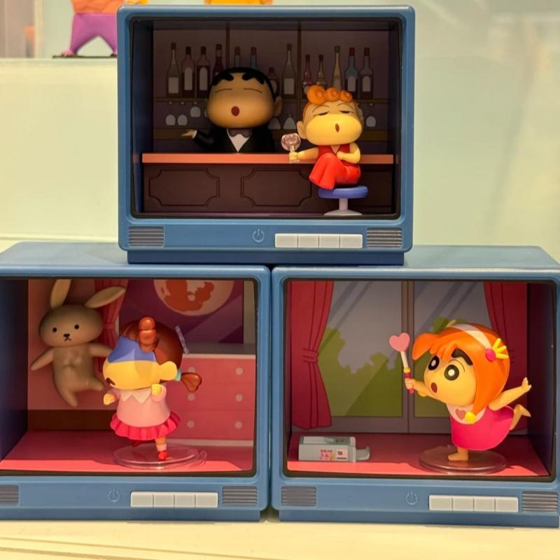Genuine 52toys Crayon Shin-Chan Retro Tv Series Blind Box Trendy Figure Decoration Model Toy Cute Birthday Gifts