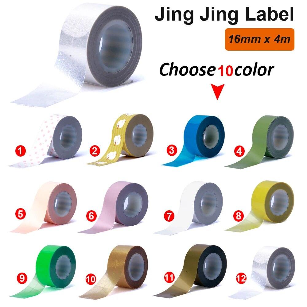 10 Rollen 16 mm x 4 m Etikettenband für MakeID L1 Bluetooth-Thermoetikettendrucker L1-A Pocket Maker Tintenloser Druck DIY-Aufkleber für Zuhause