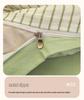 Ins Style Cotton Brushed Stripe Bedding Set: Skin-Friendly Bed Sheet, Duvet Cover, and Bed Skirt for Student Dorms