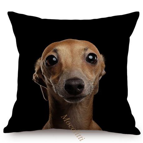 Dog Portrait Style Sofa Pillow Cases Bulldog Doberman German Spaniel Animal Print Home Decor Car Chair Cushions Cover Almofadas