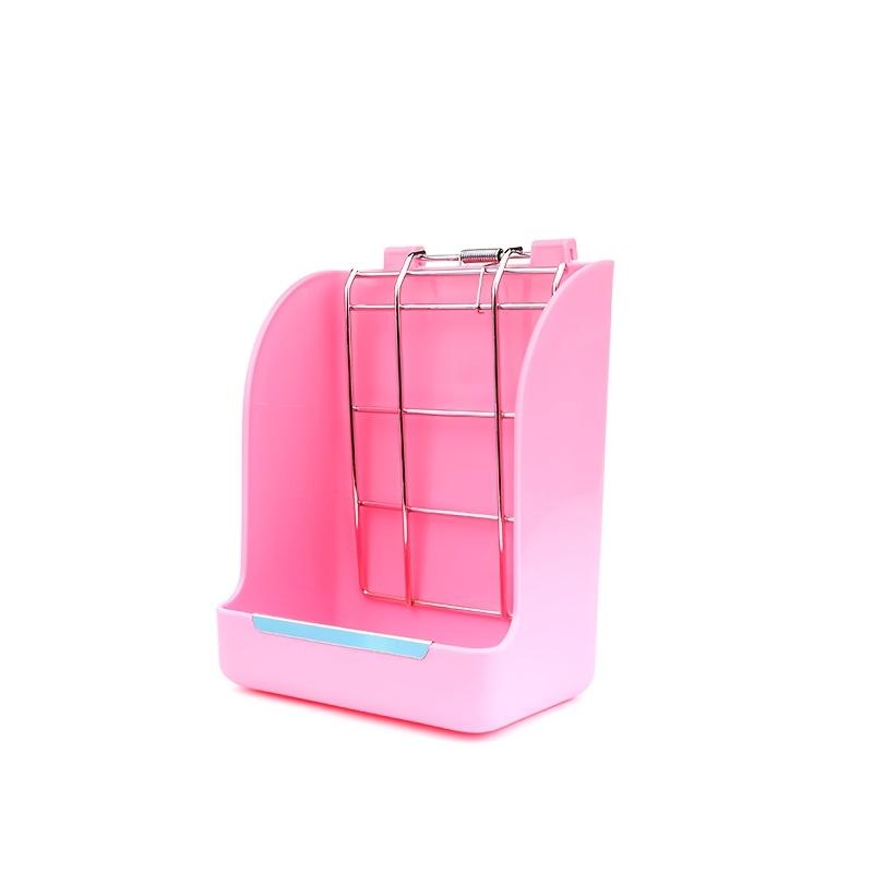 Small Pet Hay Feeder with Lightweight Spring Design and Bite-resistant Metal Edges, Space-saving Rabbit Hay Rack,Feeding Device