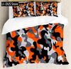 Camouflage Duvet Cover Set Abstract Soft Colors Pattern Decorative 3 Piece Bedding Set with 2 Pillow Sham Twin King Full Size