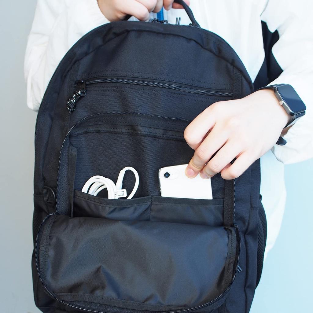 Backpack A4 size 14 inch PC 2 school school black x H43 x W33 x D25cm [Champion] storage, storage, compartments, backpack, bag, No. 11681, Kansas,