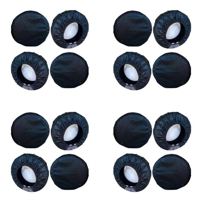 Heavy Duty Tire Shield Protectors For 21-32 Inch Wheels Black Color Fade Resistant Universal Car Truck Accessories 4pcs