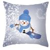 Winter Limited Blue Christmas Pillowcase Home Snowflake Snowman Christmas Tree