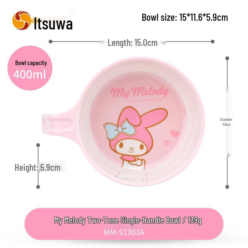 Wuhe Melody Cute Cartoon Tableware Set: Baby Bowl, Plate, and Spoon