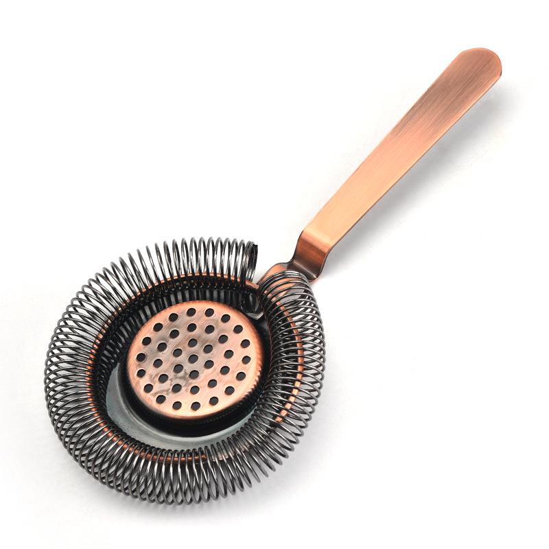 European Hawthorne Cocktail Strainer - 304 Stainless Steel Mesh Filter