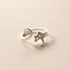 Zinc Zinc Alloy Simple Open Ring Finger Buckle Cat Ring Minority   Gift