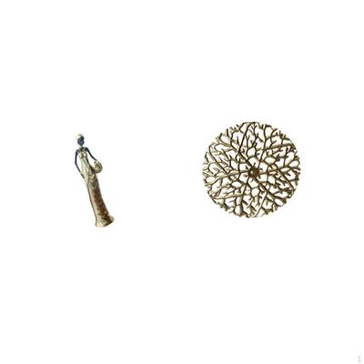 Vintage Tribal Lady Metal Wall Sculpture Tabletop Ornament Rustic Scenic Wrought Iron Statue Plaque
