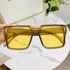 1Pc  Oversized Square Sunglasses Children Retro Mirror Lens Eyewear Shades Uv400 Protection Punk Sun Glasses