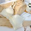 French Lace Gather and Show Large Underwear Women's No Steel Ring Adjustment Type Sexy Pull-up Support Collection Breast Bra Set