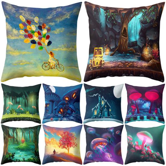 

Est Грибной Лунный узор Наволочка Чехол для домашнего дивана Автомобиль Кафе Декор