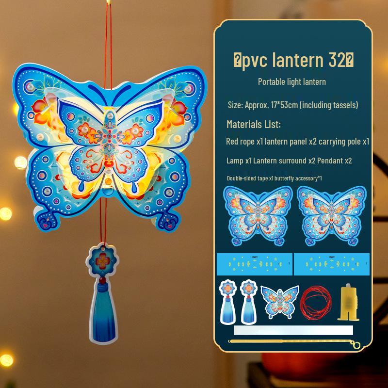 Mid-Autumn Festival DIY Flower Lantern Kit: Ancient Style Handheld Lantern for Children - Hanfu & Palace Lantern Accessories