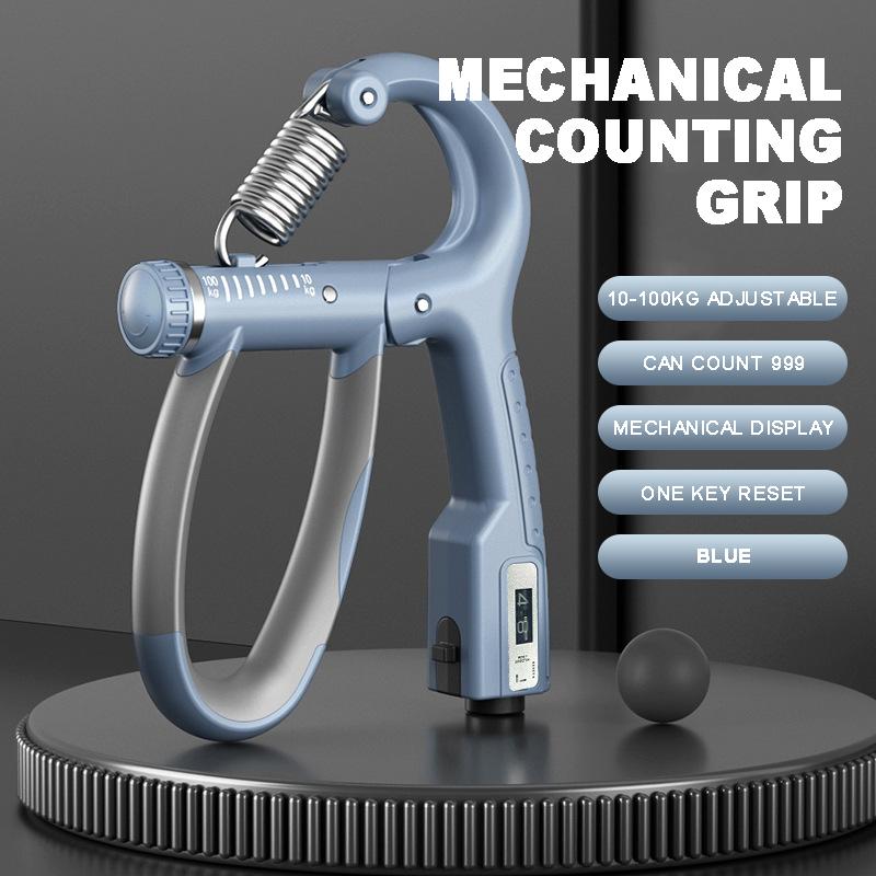 10-100Kg Adjustable Grip Strength Device for Fitness Rehabilitation Training, Wrist Strength Counting for Muscle Exercise