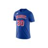 SS22 NBA Warriors Curry 30 Casual Breathable Sports Short Sleeve Blue Men's DA7342-401