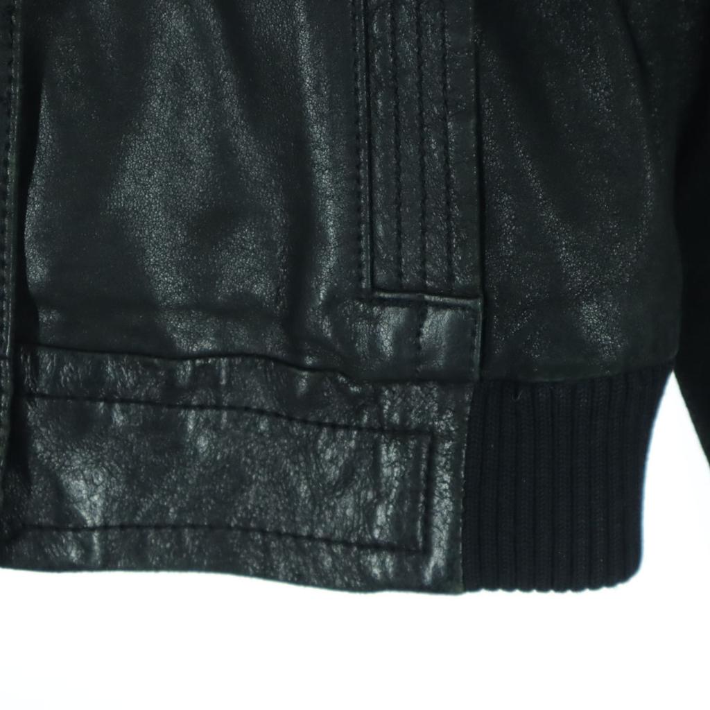 Banana Republic Long sleeve Stand collar leather jacket XS black Women Used