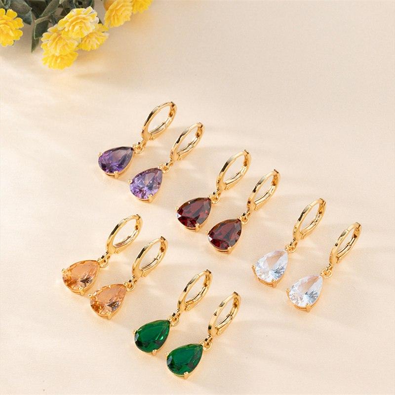 Simple Ear Loop Earrings Ancients Water Drop Earrings Temperament Earrings