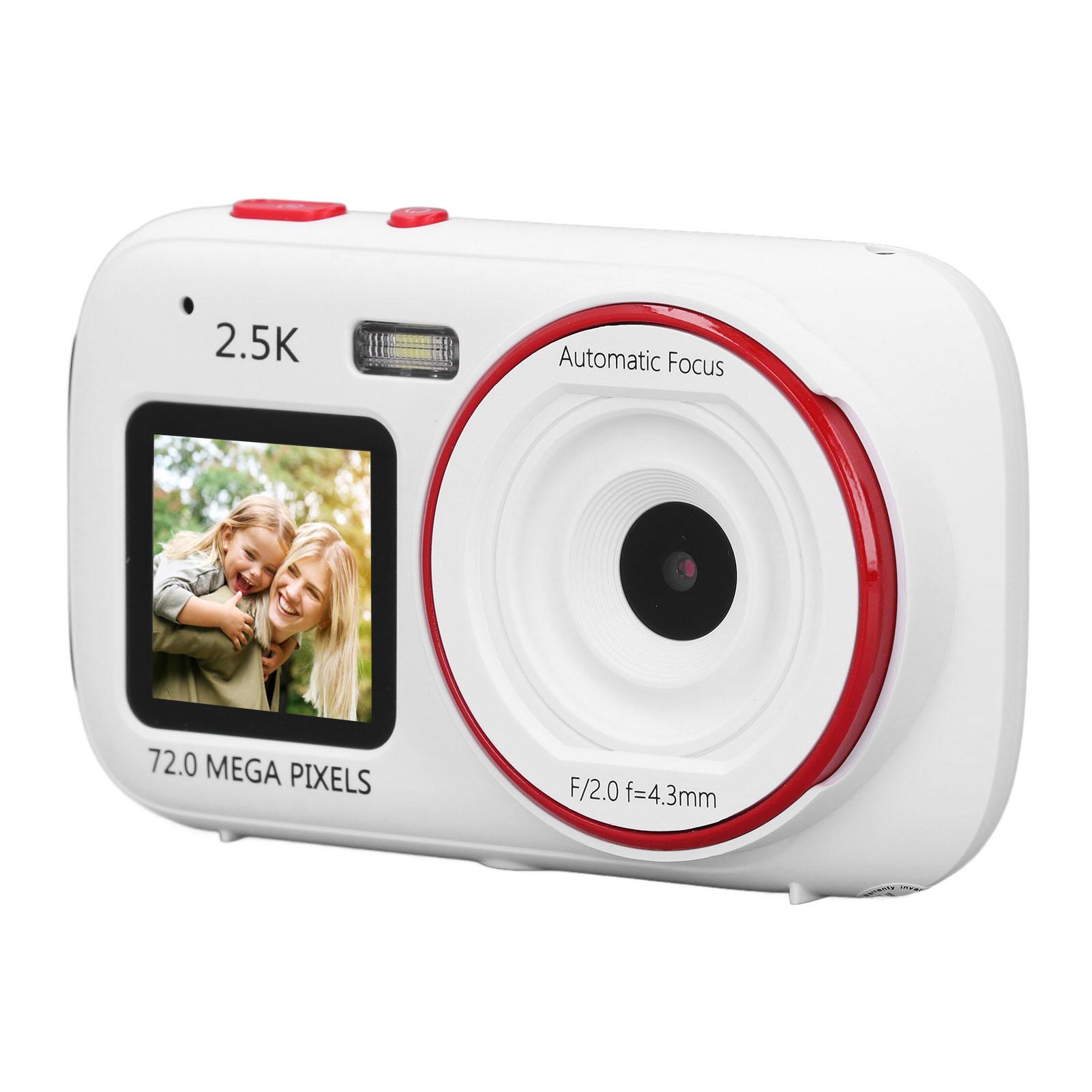 Honor Electronics Digitale Camera 72MP 2.5K Dubbel Scherm 16x Digitale Zoom Autofocus Anti-Shake Automatisch Licht wit