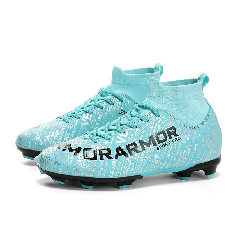 Men's Soccer Shoes Kids Football Ankle Boots Children Soccer Training Sneakers Outdoor Football Cleats Size 31-48