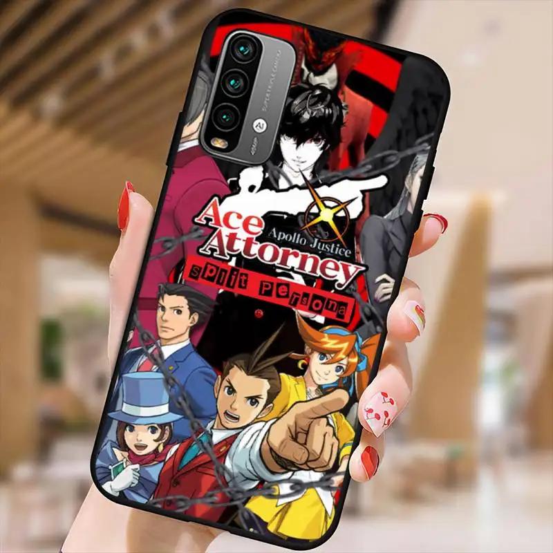 Ace Attorney Game Phone Case For Xiaomi9 10 11PRO LITE Redmi NOTE7 8 9 10A PRO K40 Poco3 Shell
