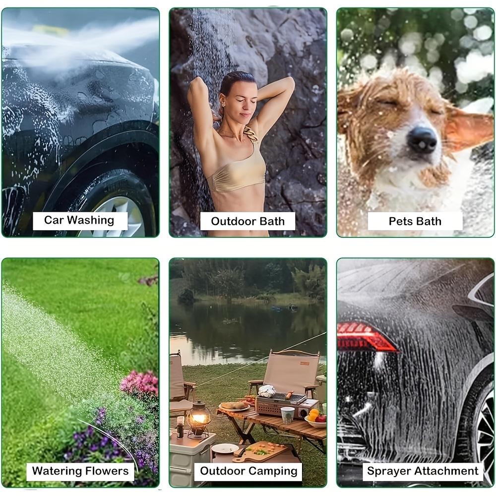 Portable Camping Shower, Outdoor Electric Shower Pump with a 5200mAh USB Rechargeable Battery