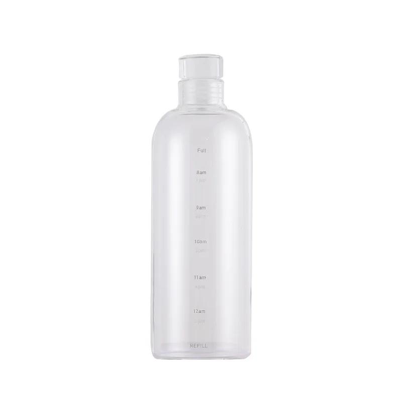 500ml Plastic Water Bottle with Time Marker Creative Large Capacity Leakproof Drink Bottle Gym Sport Water Bottles