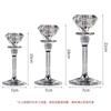 Creative Diamond Shaped Glass Candlestick Dining Table Romantic Decoration Wedding Candlestick Home Decoration Exquisite Gift