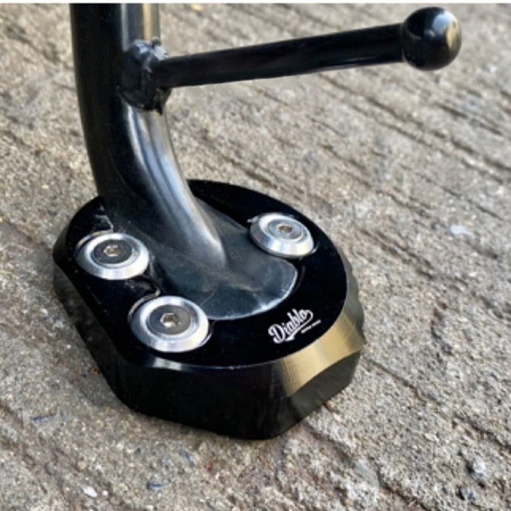 Diabolus RB0155 Diablo Custom Works Stand Pad for Rebel 300 & 500/ Black Stand Plate for Honda Rebel 250/500/ Black