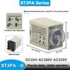 ST3PA A-A/B/C/D/E/F/G Series Time Relay / Timer  (AC 220V 110V DC 24V 12V alternative) Power On Time Delay With Base Socket