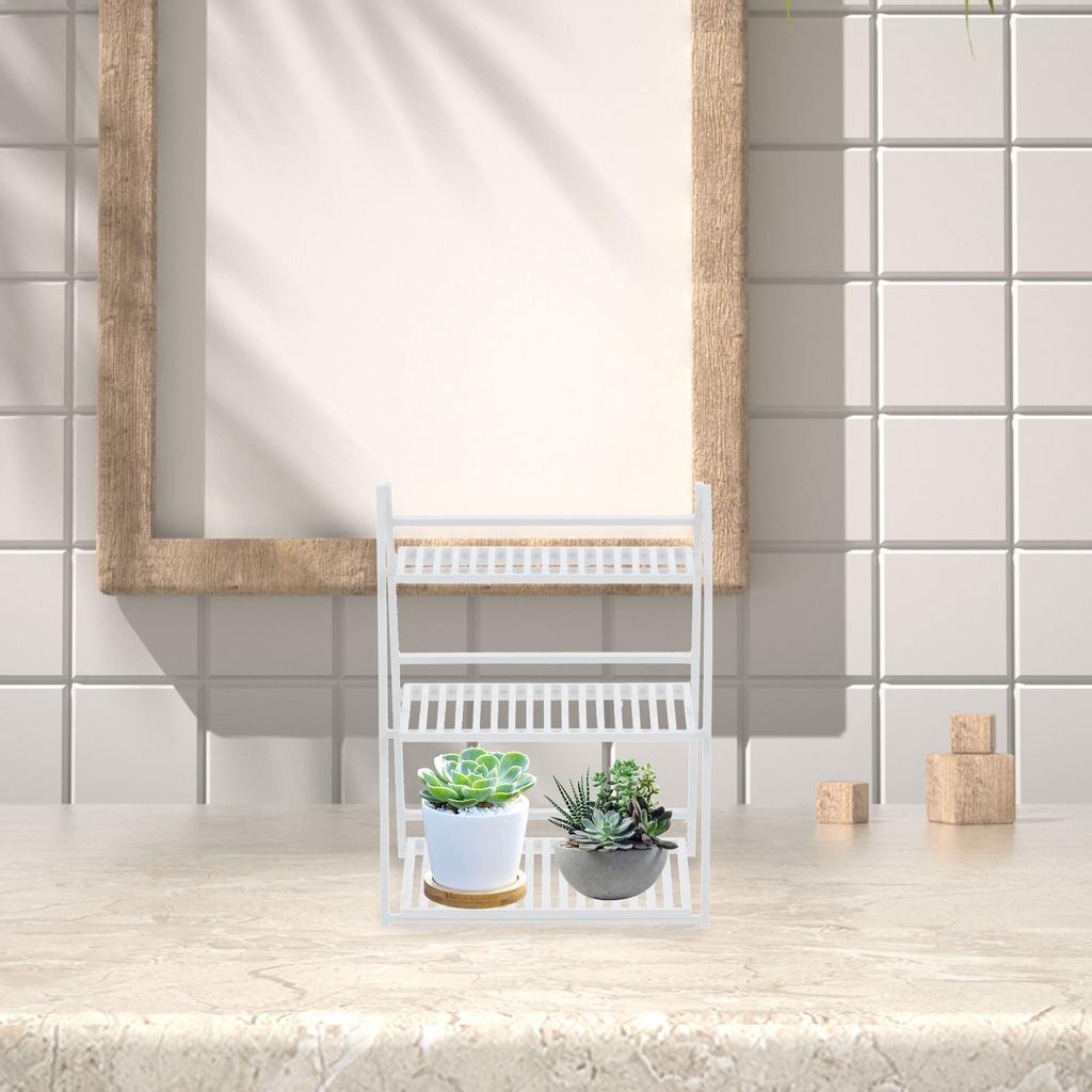 Miniature Flower Stand ABS Construction Long-Lasting Mini House Decor Accessory for Classroom Rewards Kids Gift Mini Pot Shelf