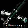 Scriveiner Fountain Pen Very Dark British Racing Stunning Luxury Chrome Schmidt Medium Best Pen Gift Set for Men and Lovely British Racing Green