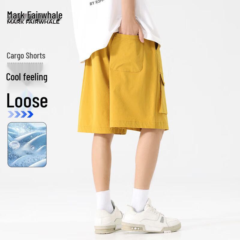 Mark Fairwhale Men s Summer Ice Silk Water Repellent Cargo Shorts 3XL