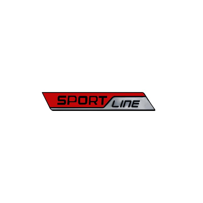 JBIW9 Metal Sport Line Grille Sticker Car Rear Trunk Body Emblem Badge for Skoda Yeti Octavia Superb Fabia Kamiq Karoq Kodiaq Rapid