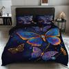 Fashionable Digital Print Butterfly Flower Duvet Cover Set -Soft,Comfortable Bedding with Classic Design-Ideal for