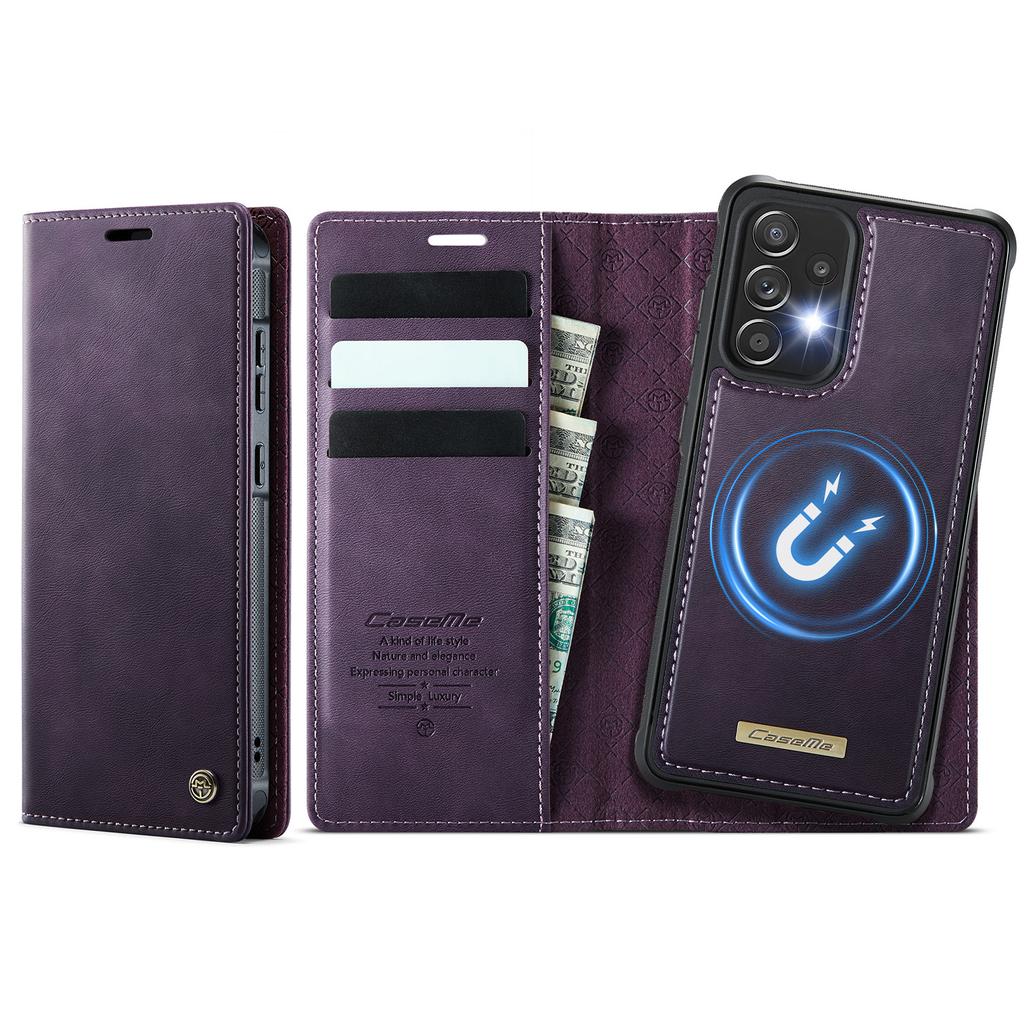 For Samsung Galaxy A52s 5G/Galaxy A52 5G Magnetic Case RFID Blocking Detachable Wallet Leather Phone Cover