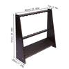 10-Hole Wall-Mounted Cue Rack, Billiard Cue Rack, Fishing Rod Holder,Golf Club Rack, Scratch-Resistant Retro Wooden Square Brown