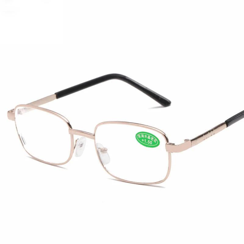 Metallic Aspherical Glasses Lenses Presbyopic Eyewear Unisex Reading Eyeglasses +1 0+2 0+3 0+4 0 Donghai Crystal
