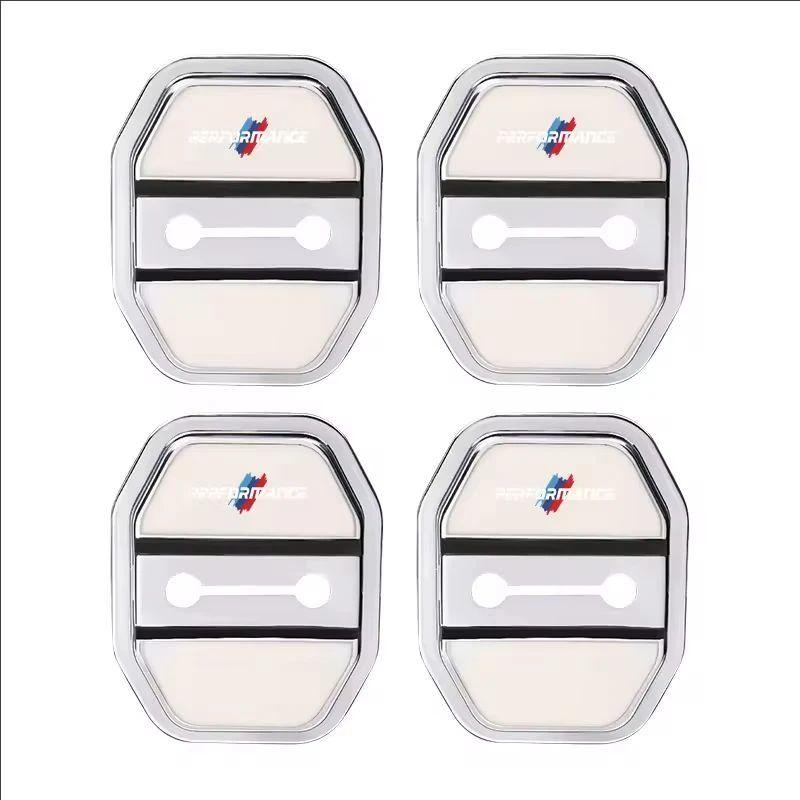 CTCE1 4Pcs Silicone Car Door Lock Buckle Protector Cover Interior Accessories Motorcycle Decal For BMW G80 G06 G07 G42 G14 G15 E46