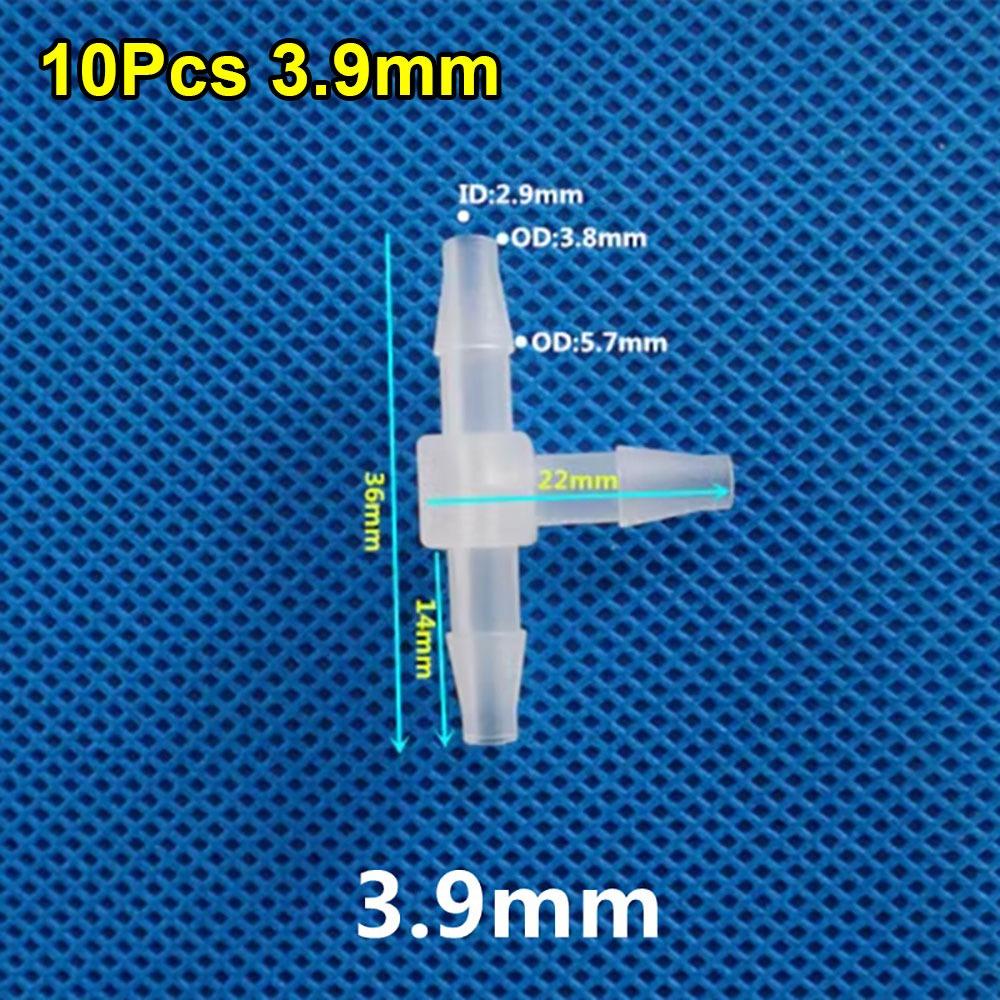 10Pcs 1.6-15.8mm T-Type Tee Connector Equal Diameter Plastic 3 Way Connector PP PE Soft Hose Fittings