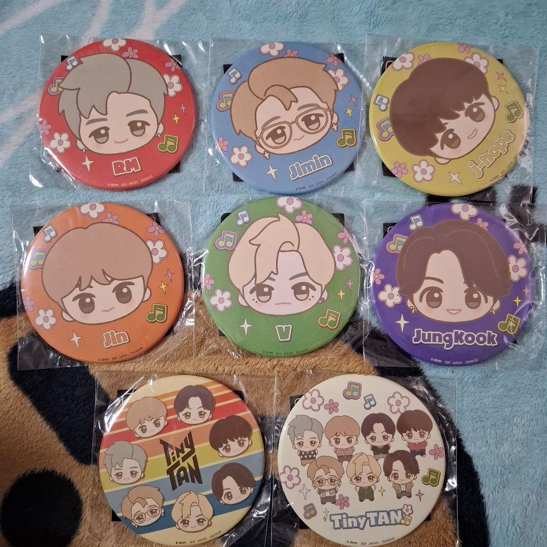 

[ВИКОРИСТАНО] Значок BTS TinyTAN Tiny Tan Chibigurumi Big Can Badge 8 шт