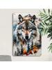 Vintage Metal Wolf Sign Wall Art Retro Bar Decor Tin Poster