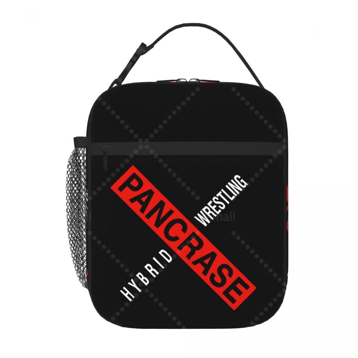 Pancrase Hybrid Wrestling Print Lunch Bag Reusable Portable Cooler Thermal Lunch Box Oxford Bento Tote Bag for Work Travel One Size