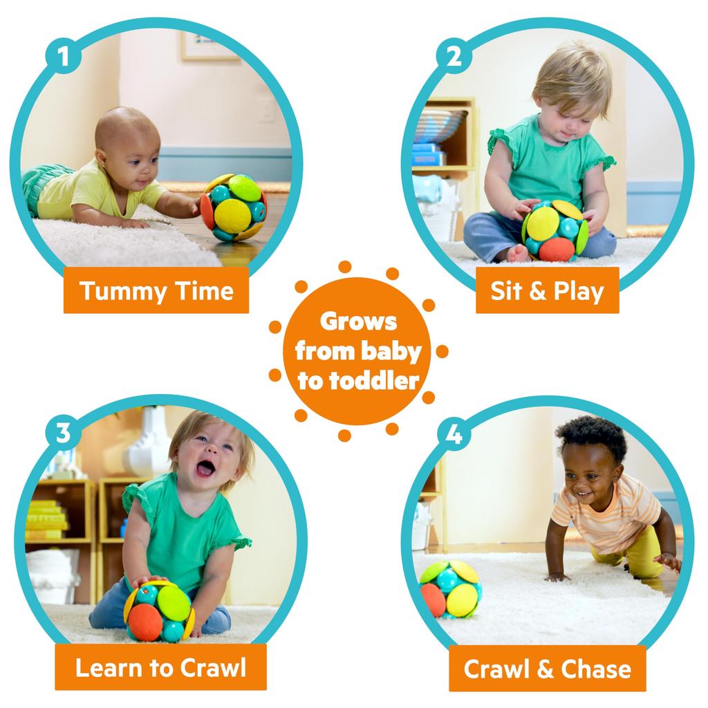Bright Starts Rolling and Vibrating Chase Ball [3 months and up] 12212