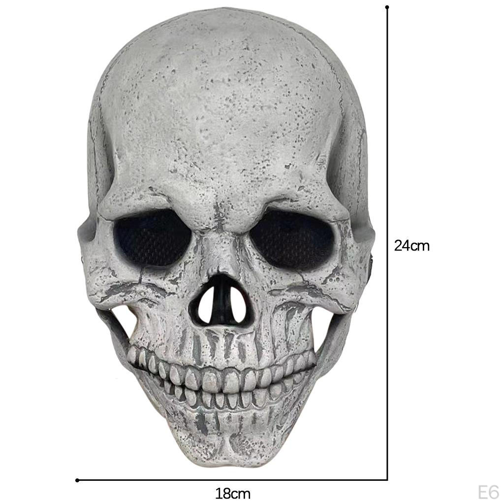 Halloween Horror Skull Helmet Movable Jaw Latex Party Costume Decoration