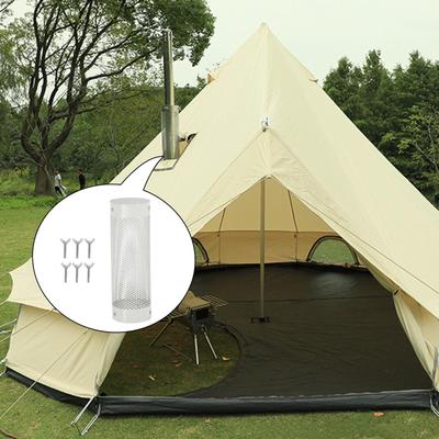 Camping Tent Chimney Exhaust Resistance Heat Dissipation Mesh Cover for Outdoor Accessories BBQ