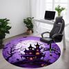 1pc Halloween HauntedHouse Office Round Area Rug, Under Office Chairs Bedroom Living Room Home Decor, Room Deco, Available In Various Sizes