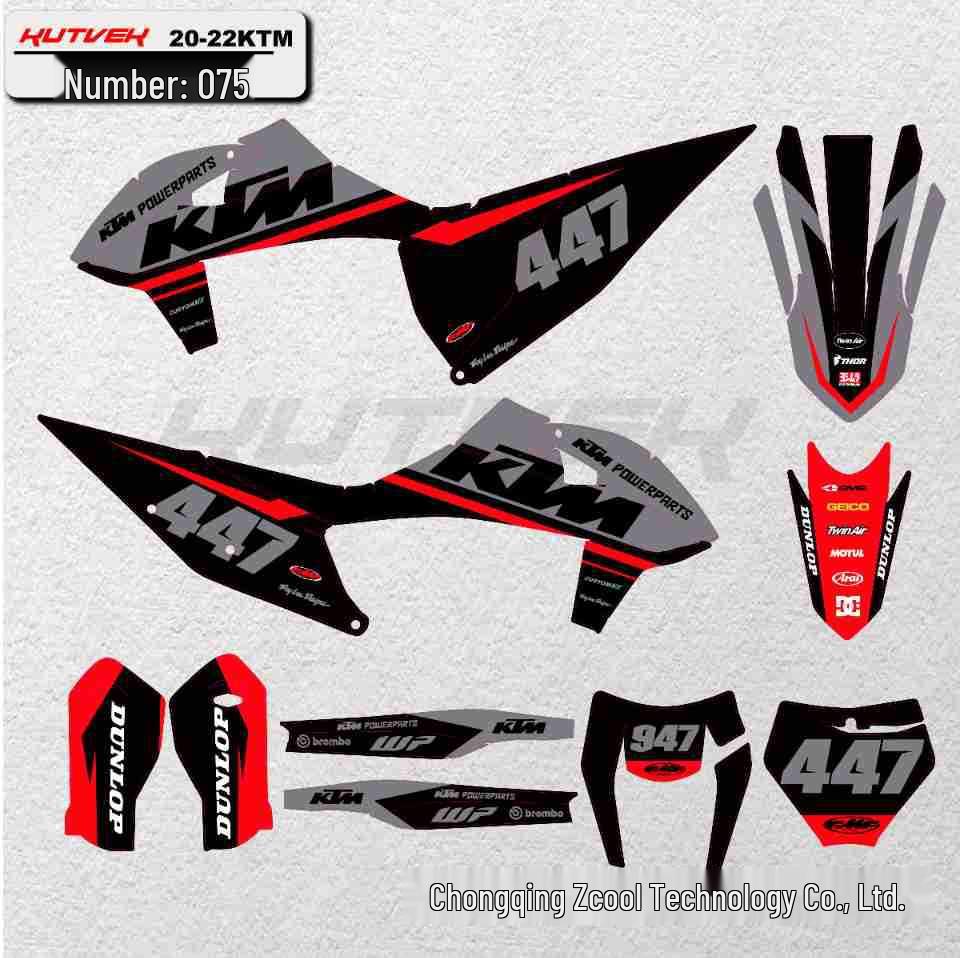 Compatible Decals for 19-22 KTM SX250F EXC, Kaixi Hengjian, Bosuer X6, Mingfu Off-Road Motorcycles