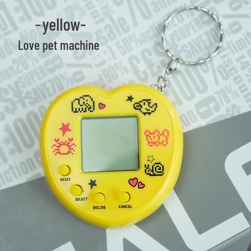 Heart-Shaped Virtual Pet Game Pendant for Kids