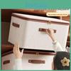 Capacity Linen Large Cotton Storage Box With Lid Dustproof Organizer For Clothes Quilts